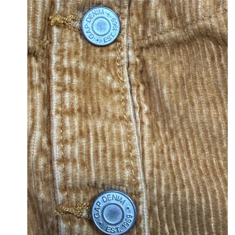 Gap Skirtall Kids L 10-11 Corduroy Winter Ochre Button Front EUC